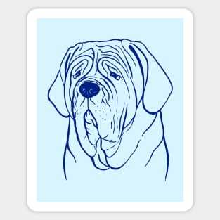 Neapolitan Mastiff (Light Blue and Blue) Sticker